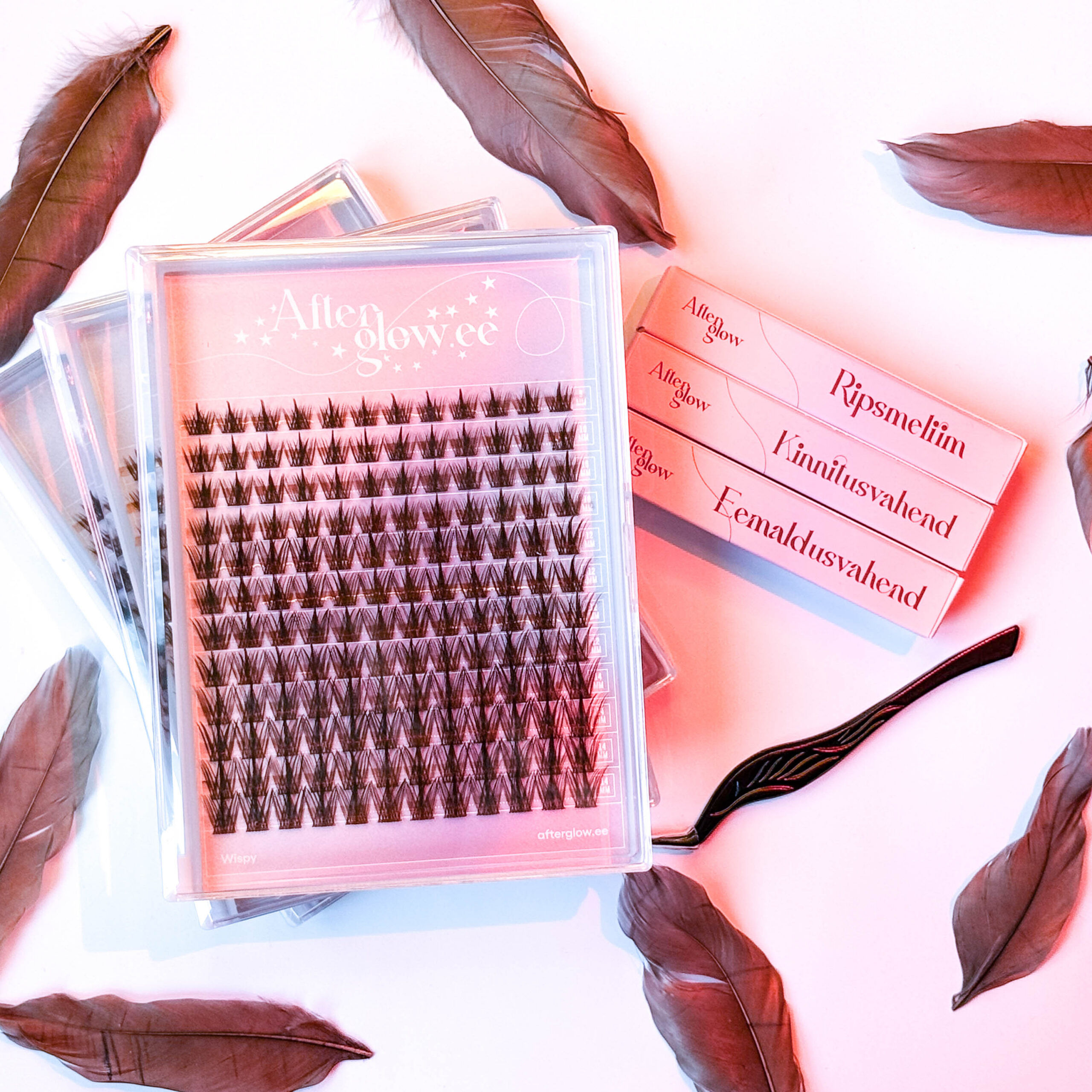 Cluster lash kit “Brown Wispy”